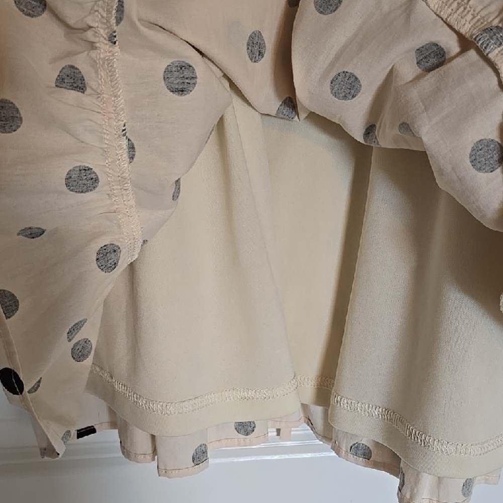 Polka Dot Cream Dress - Picture 4 of 5